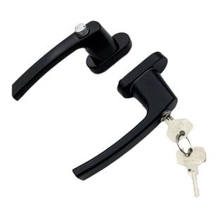 阳台平开门窗对穿带锁钥匙把手推拉门隐形传动式执手双高塑钢手柄