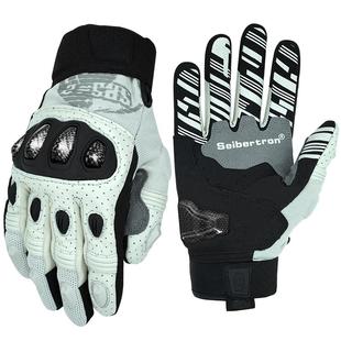 Seibertron赛伯坦摩托车手套夏季骑行机车碳纤维四季真皮复古男女
