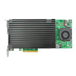 Linkreal NVMe扩展卡 PCIe x8转4口M2SSD固态硬盘大散热片PLX8724
