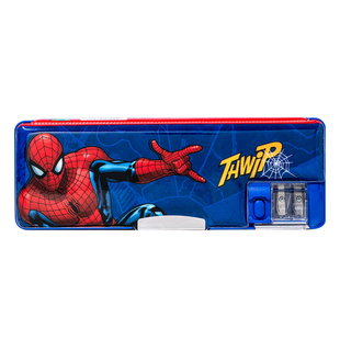 迪士尼女小学生文具盒冰雪奇缘多功能铅笔盒男孩简约双孔削笔笔盒儿童高颜值铅笔收纳盒可爱卡通塑料文具用品