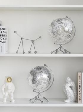 现代创意透明地球仪办公室书房桌面高级感艺术家居客厅装饰品摆件