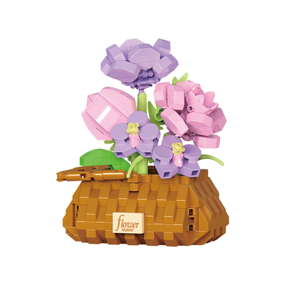 花篮永生花积木摆件玩具