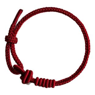 手工编织双联结DIY手绳半成品穿黄金转运珠专用绳本命年红绳手链