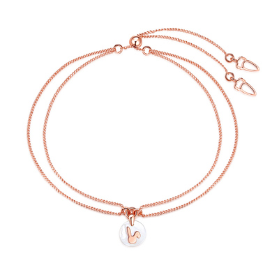 软萌风小兔子双层叠戴可调节手链