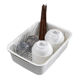 双层洗菜篮子长方形沥水篮塑料家用洗水果厨房水槽收纳淘菜洗菜盆