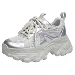 红蜻蜓老爹鞋2025秋季新款女鞋厚底增高小个子时尚休闲鞋串珠女鞋