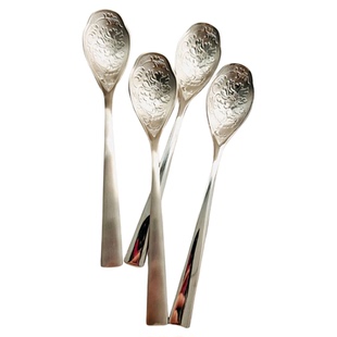 新中式浮雕花式勺子1810不锈钢高货吃饭勺汤勺餐厅西餐勺饭更汤匙