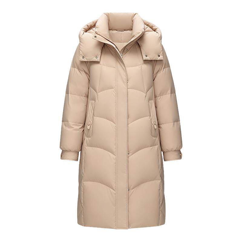 雪中飞廓形连帽羽绒服