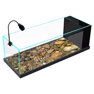 鱼缸底部贴纸大理石砂石龟箱木纹海鲜池方格子水波纹外贴不留胶