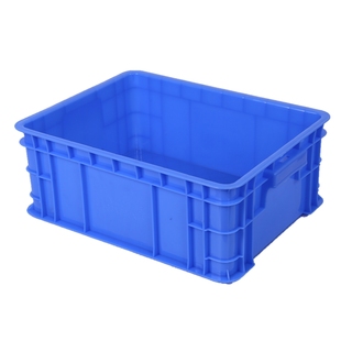 加厚EU欧标物流箱汽配周转箱超市配送筐带盖食品转运箱仓库整理箱