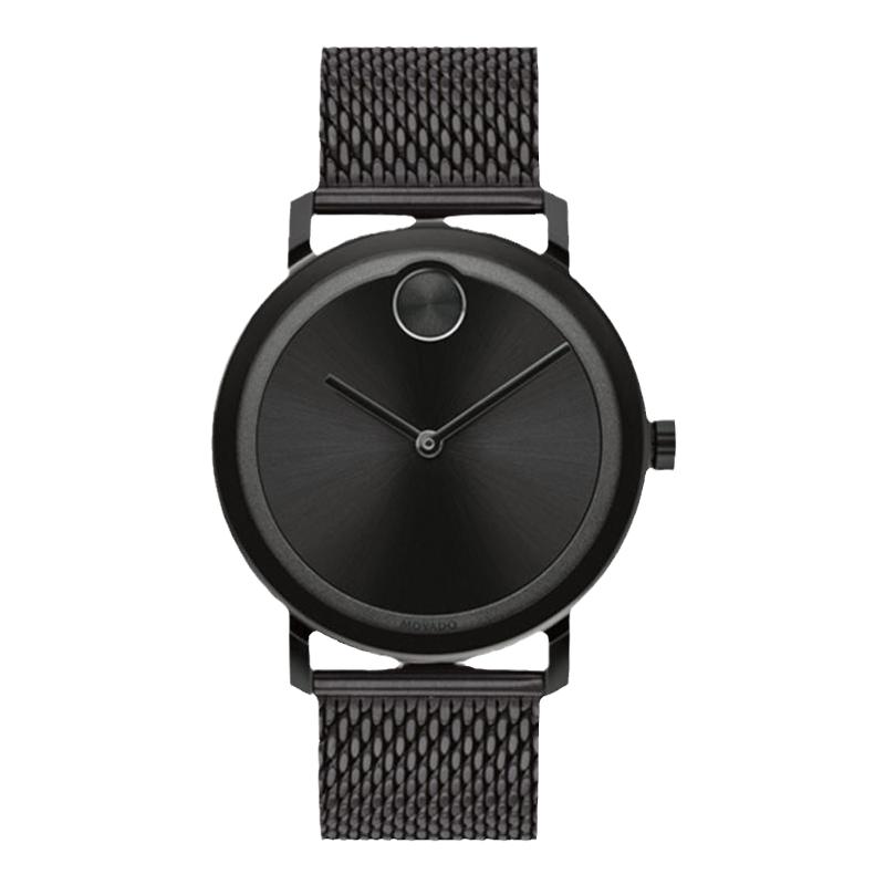 Movado/摩凡陀BOLD系列瑞士男士腕表米兰编织链表带石英手表礼物