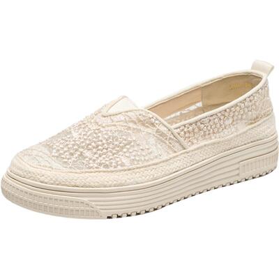 ZHR渔夫鞋厚底网纱一脚蹬平底