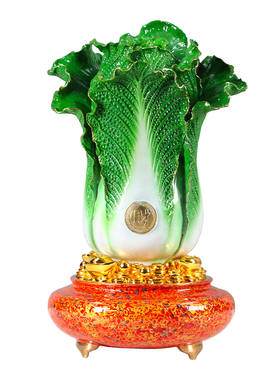 中式全铜白菜摆件开业乔迁送领导