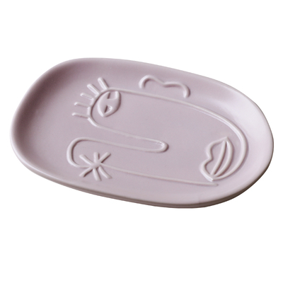 小众艺术感高档陶瓷分皂盒家用