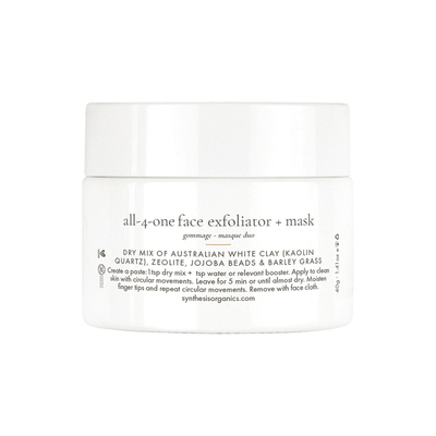 Synthesis Organics全能面部去角质磨砂面膜温和滋养柔滑清洁泥膜