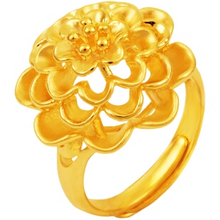 时尚女戒镀黄金开口戒指女活口可调节新娘结婚饰品仿真越南沙金