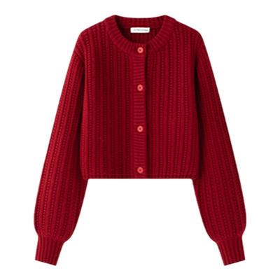 VIKTORIACHAN24/25秋冬成衣系列 立体提花针织开衫外套