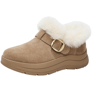 百田森2025冬季新款雪地靴女加绒加厚保暖毛毛鞋东北羊毛雪地靴女