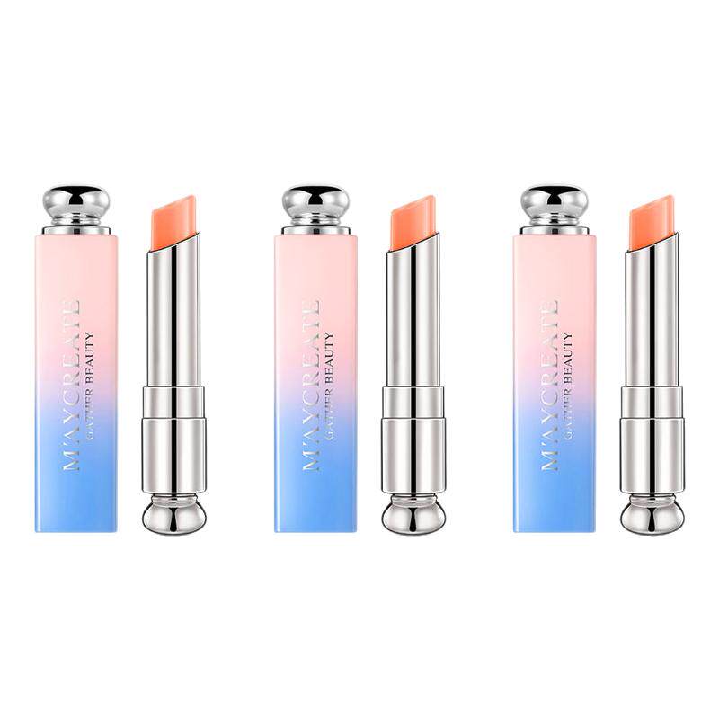 3支健美创研变色口红温变润唇膏不掉色不沾杯学生唇膜保湿滋润