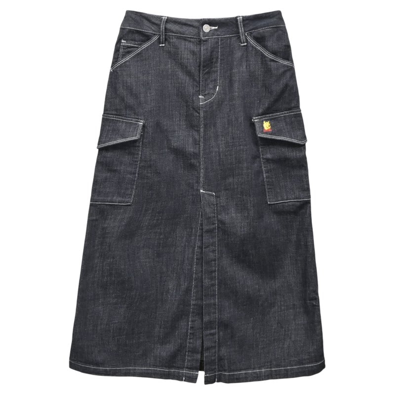 ABLEJEANS女牛仔裙中长工装裙