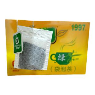 好日子 绿茶袋泡茶包100袋 酒店饭店家庭旅行茶 双层带线清香盒装