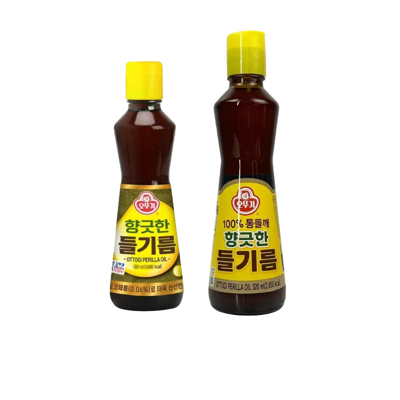 韩国进口不倒翁紫苏籽油320ml植物油苏子油160ml家用食用油调味油
