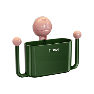 吸盘卫生间发箍发饰收纳盒壁挂式发圈头绳挂钩牙刷梳子浴室置物架