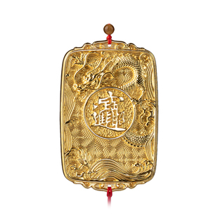 铜师傅《龙牌》客厅桌面龙年铜挂件 招财进宝令牌工艺品 乔迁礼物