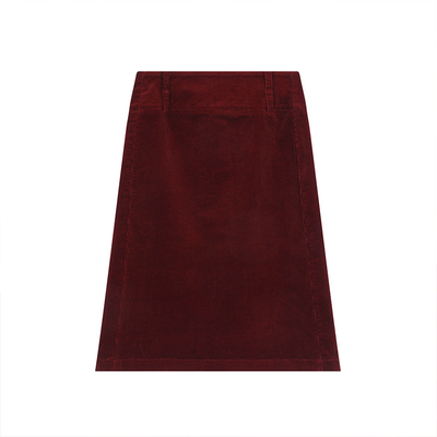 Bobbybecky美式复古A字显瘦百搭灯芯绒半裙