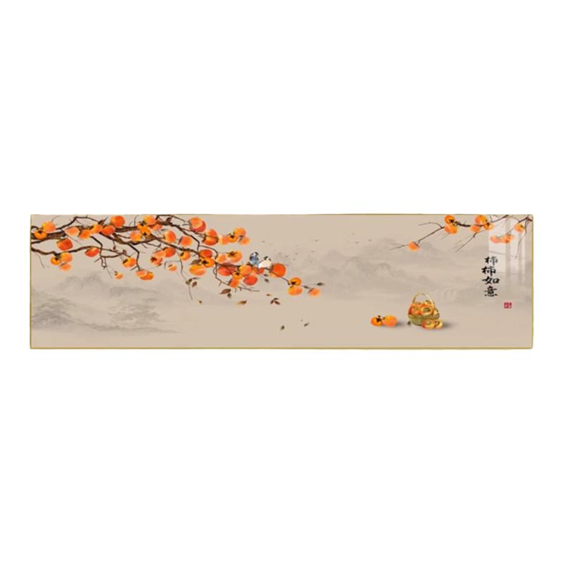 挂画事事如意柿子新中式