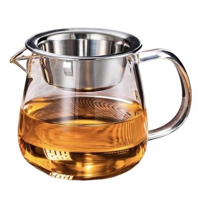 玻璃公道杯 加厚耐热玻璃公杯带304茶漏一体公杯玻璃茶海分茶器