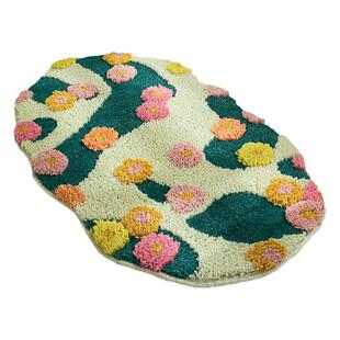 加厚植绒地垫门垫浴室门口吸水防滑脚垫卫生间小清新卧室吸尘地毯