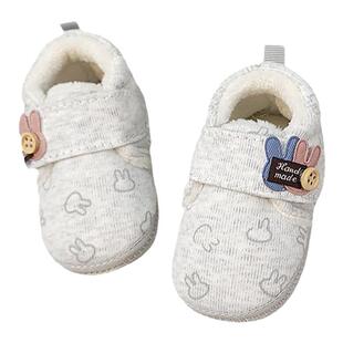 冬季宝宝鞋子0-1岁婴儿加绒棉鞋软底防滑学步鞋0-3-9-12个月幼儿8