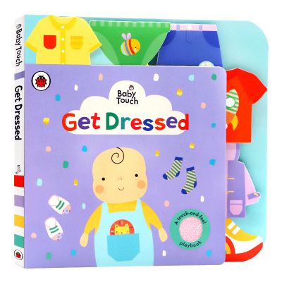 英文原版绘本Baby Touch: Get Dressed衣着打扮Ladybird出版宝宝触摸书Peekaboo躲猫猫Rainbow彩虹Playbook婴儿早教babytouch