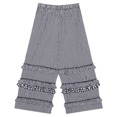 SEE YOU at PIZZA休闲裤女2026夏季新款多层木耳边九分裤661907