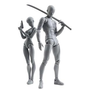 万代SHF人体模型素体定格动画人偶可动绘画美术漫画写生素描男女