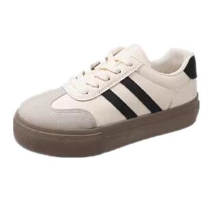 百搭德训鞋女鞋2026新款春秋季厚底小白鞋复古阿甘鞋休闲运动板鞋