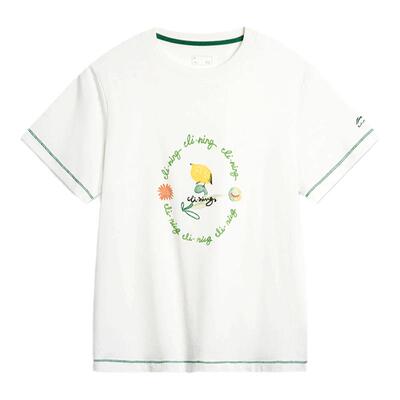 李宁2024夏季新款中国文化系列女子宽松舒适短袖文化衫T恤AHSU332