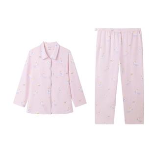 全棉时代纯棉月子服喂奶产后哺乳孕妇优选舒适睡衣家居服秋冬款女