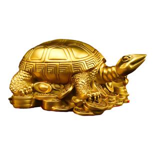 纯黄铜乌龟摆件铜龟祝寿贺寿礼品礼物金龟家居风水办公室工艺礼品