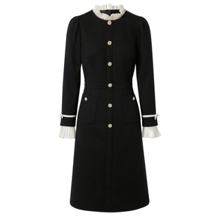 【柔感绵羊毛】La Koradior拉珂蒂秋季连衣裙泡泡袖通勤修身显瘦