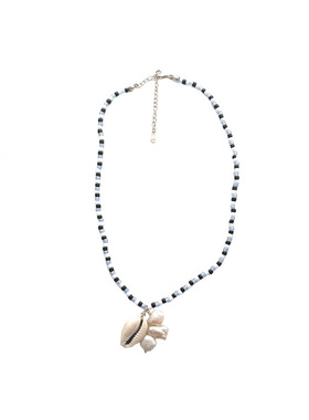 贝壳吊坠淡水珍珠串珠项链