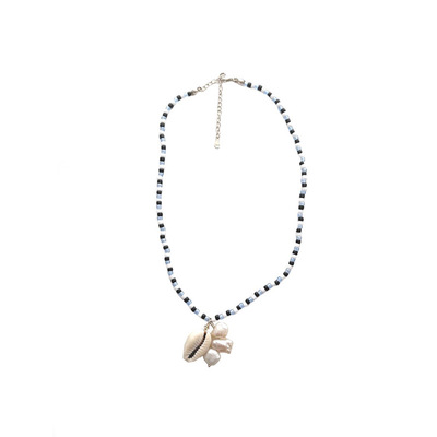 贝壳吊坠淡水珍珠串珠项链