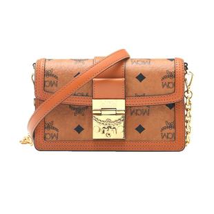 【自营】MCM女包经典印花 女士黑色棕色迷你链条单肩斜挎包信封包