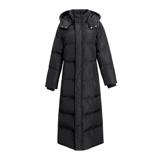 羽绒服九成品2025过膝加长款半成品衣大码白鸭绒加厚外套定制翻新