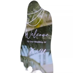 开业迎宾镜亚克力镜不规则扫码创意花篮镜庆贺布置新店的时尚之选