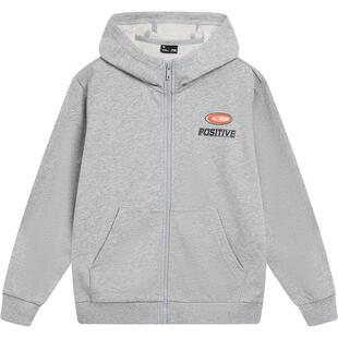 商场同款|李宁儿童毛圈宽松开衫外套卫衣男童装女小大童衣服春装