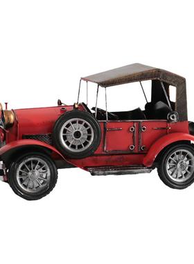 老爷车儿童房仿真铁艺模型装饰品