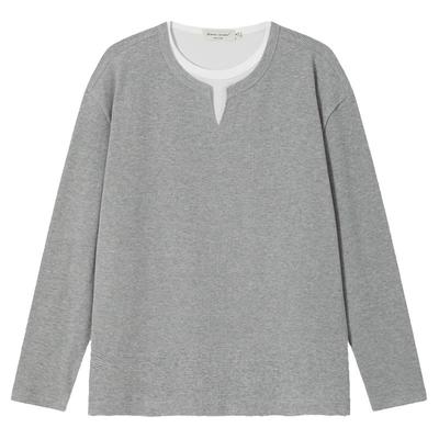 CLIMAXVISION华夫格假两件长袖