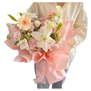 哑光晨雾纸花束鲜花包装纸韩风初恋纯色欧雅磨砂雾面防水花艺包花